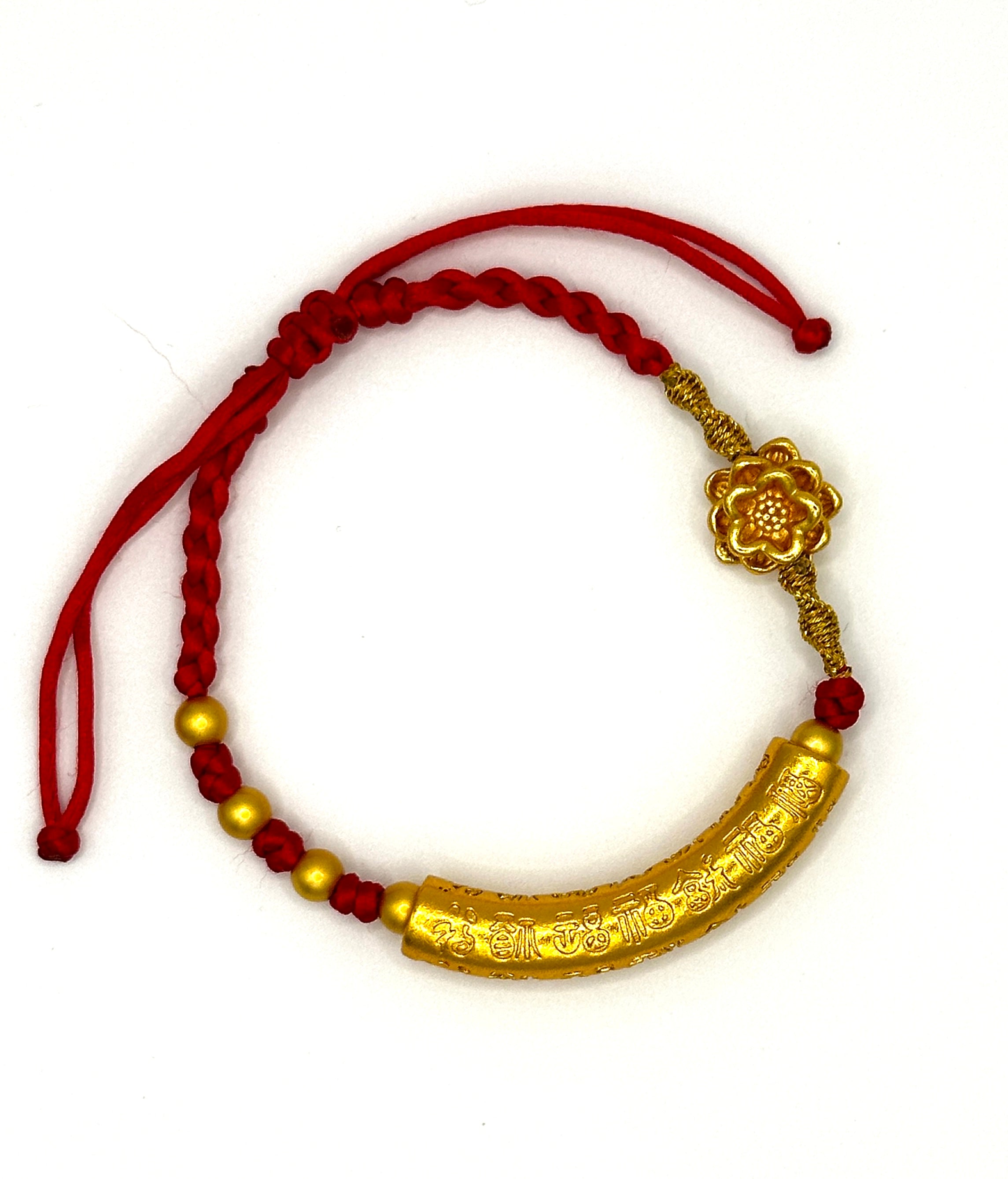 Gold Mantra Adjustable Bracelet