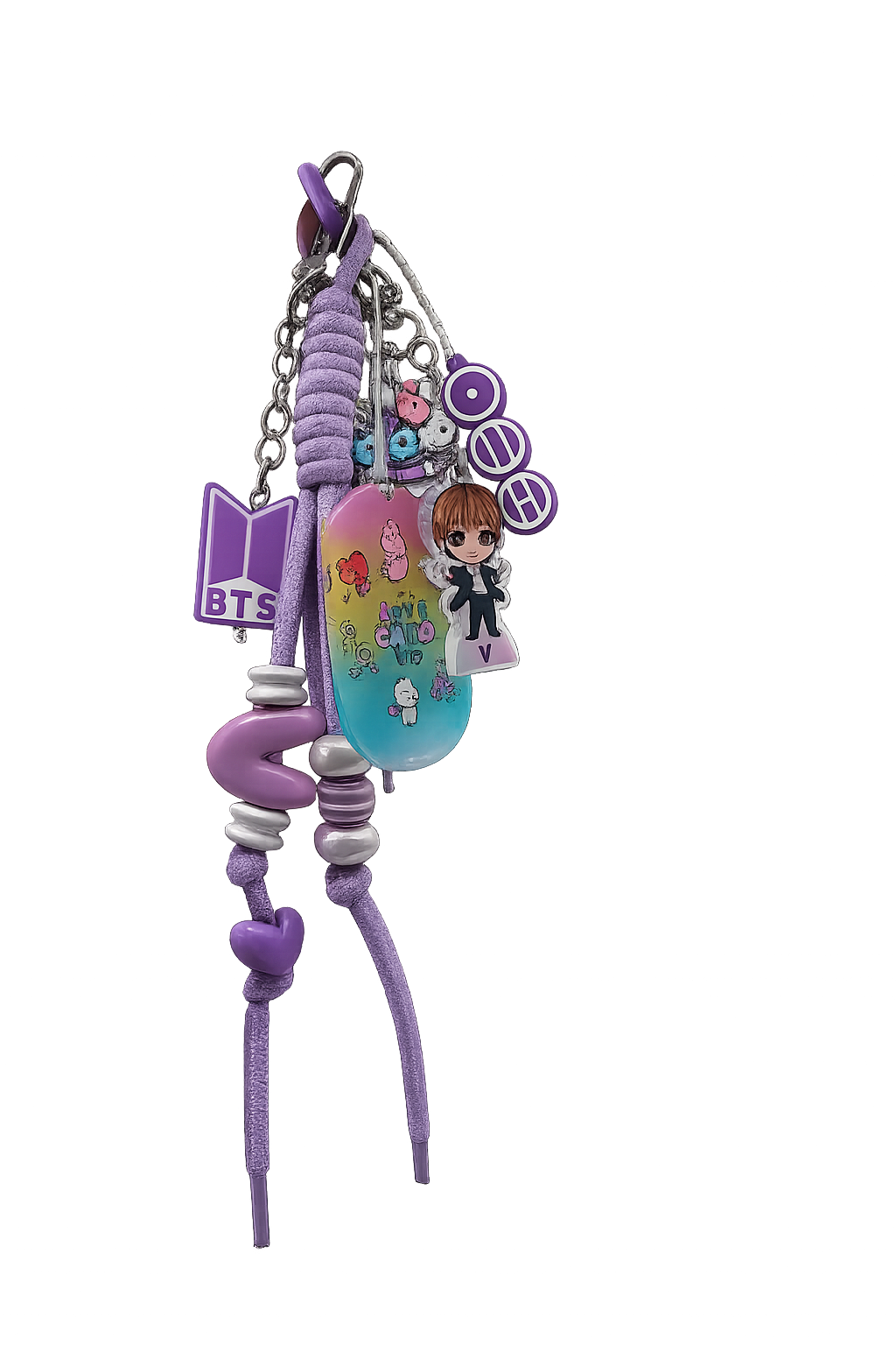 BTS-Inspired Purple Bag Charm