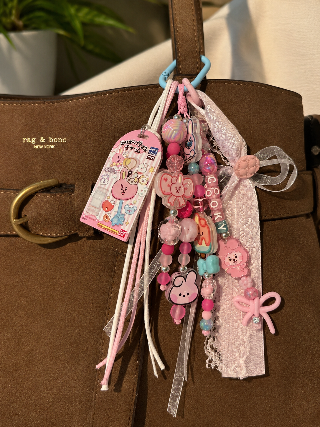BTS-Inspired Beaded Bag Charm