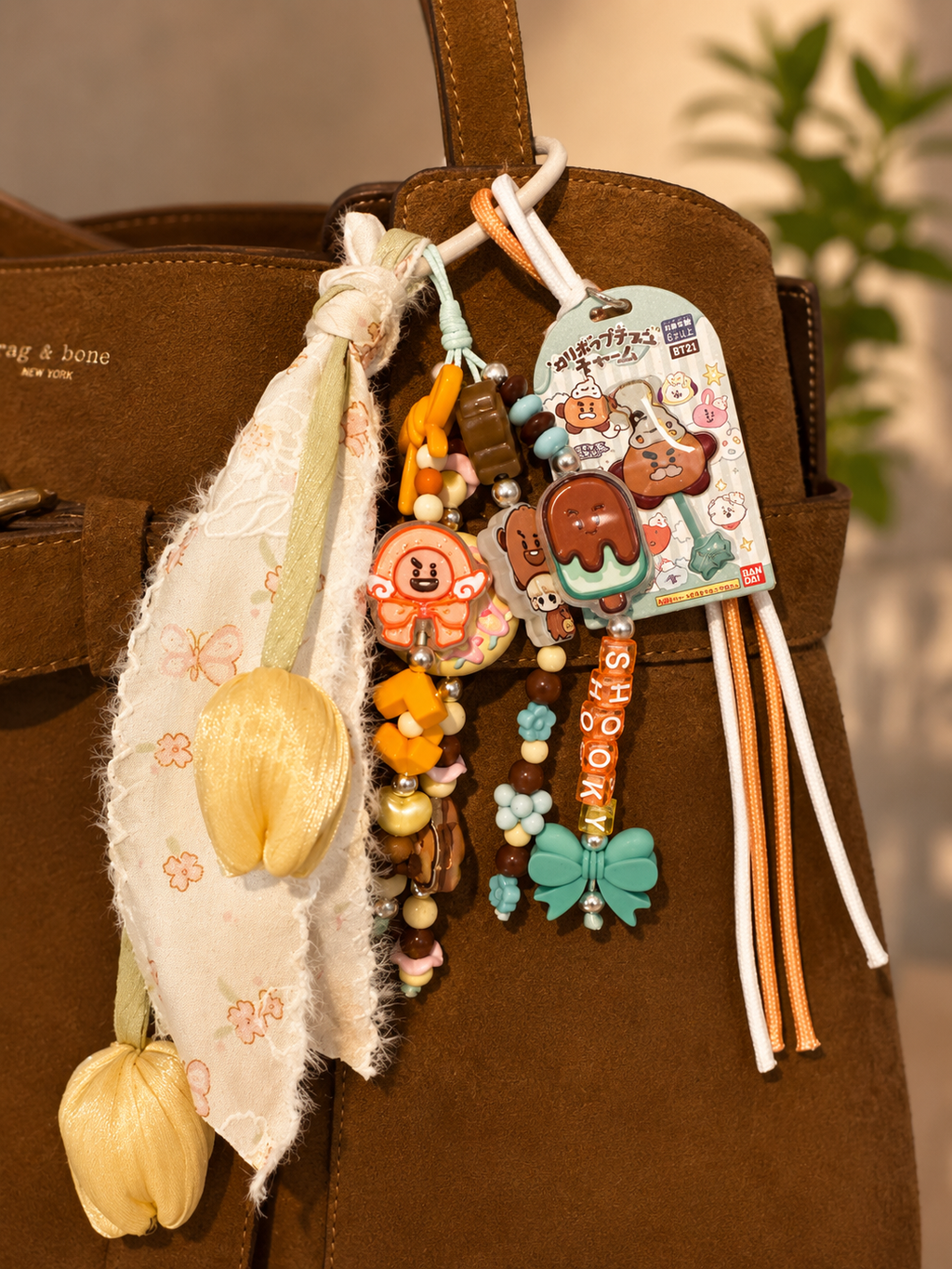 BTS-Inspired Beaded Bag Charm