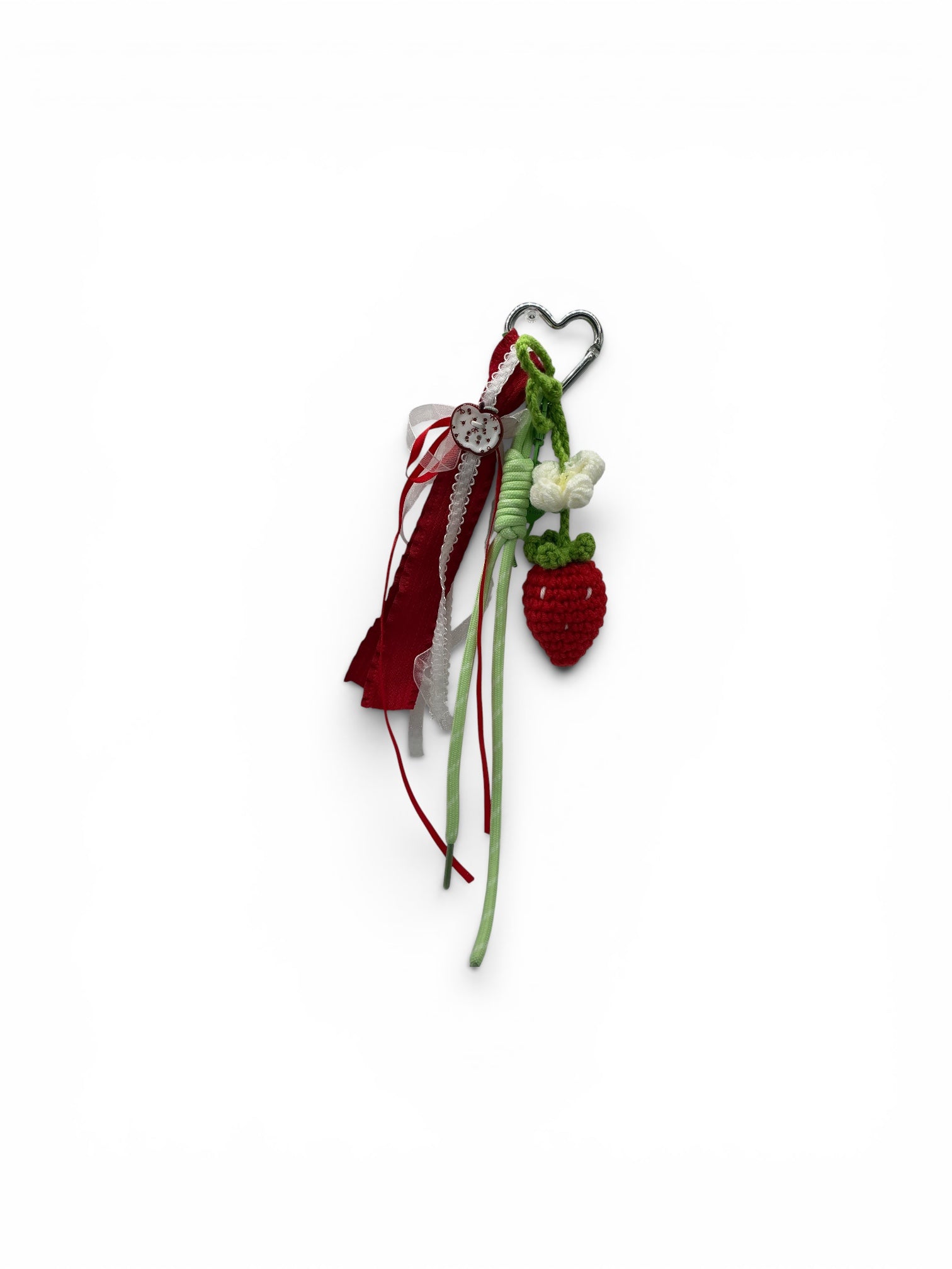 Crochet Strawberry Bag Charm