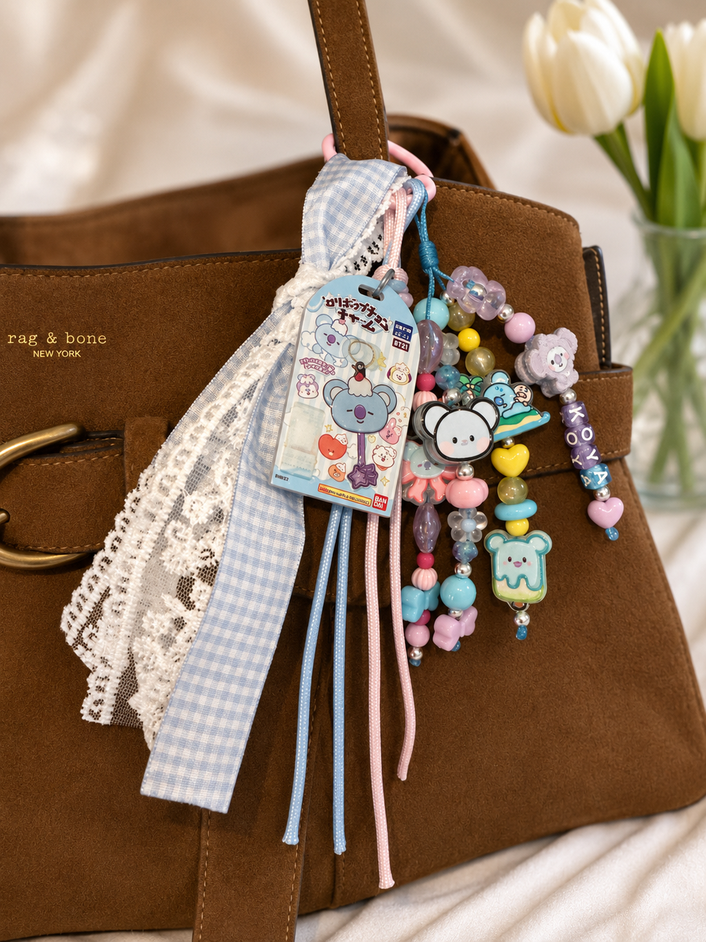 BTS-Inspired Beaded Bag Charm