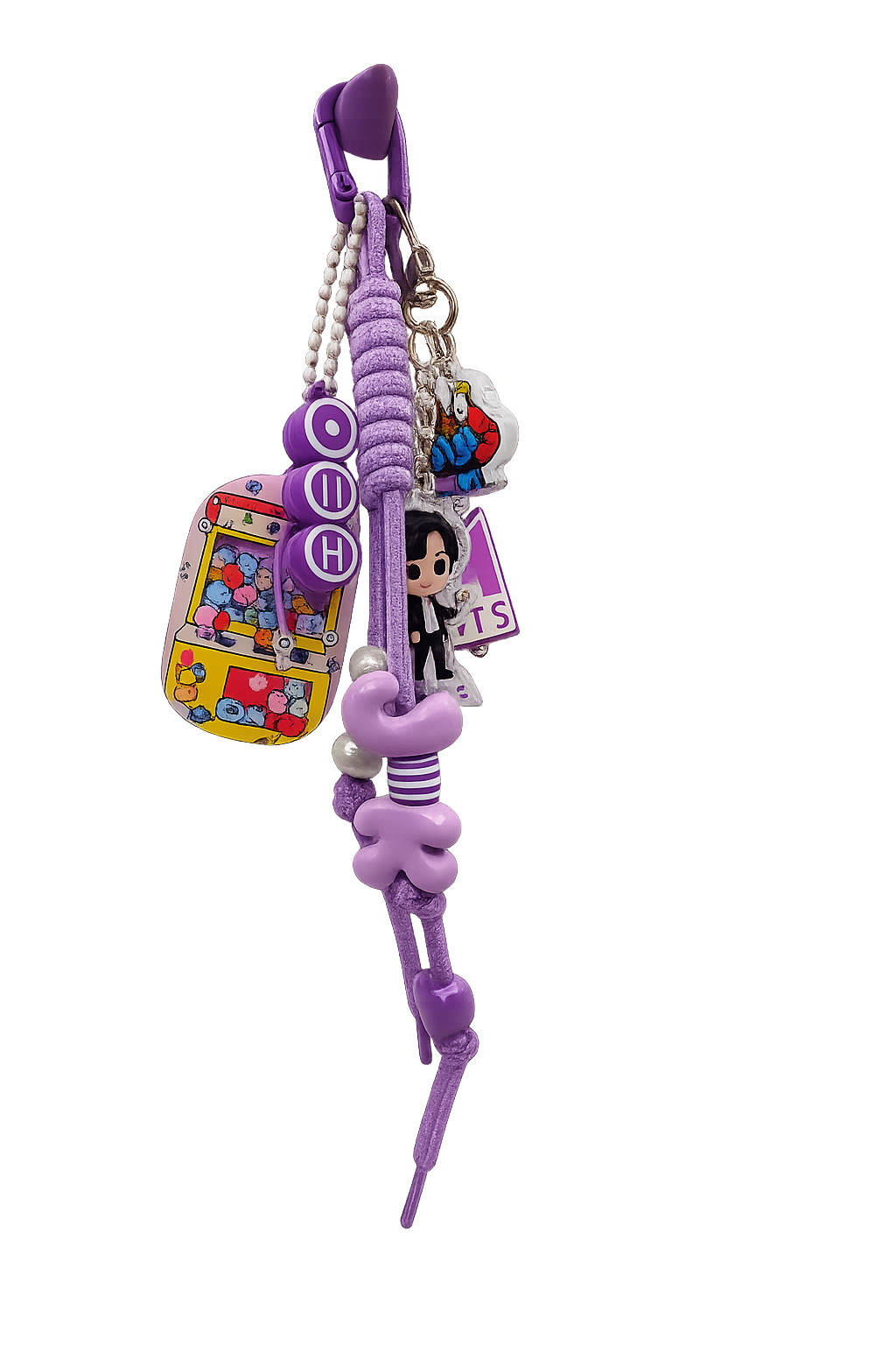 BTS-Inspired Purple Bag Charm