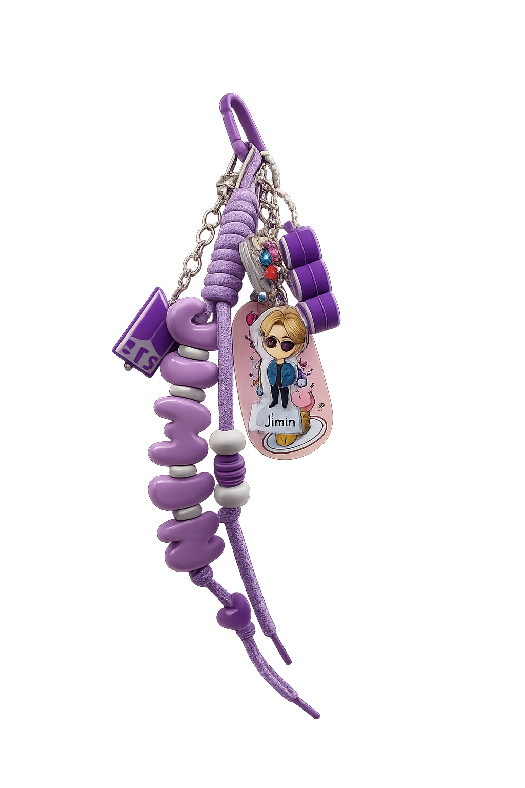 BTS-Inspired Purple Bag Charm