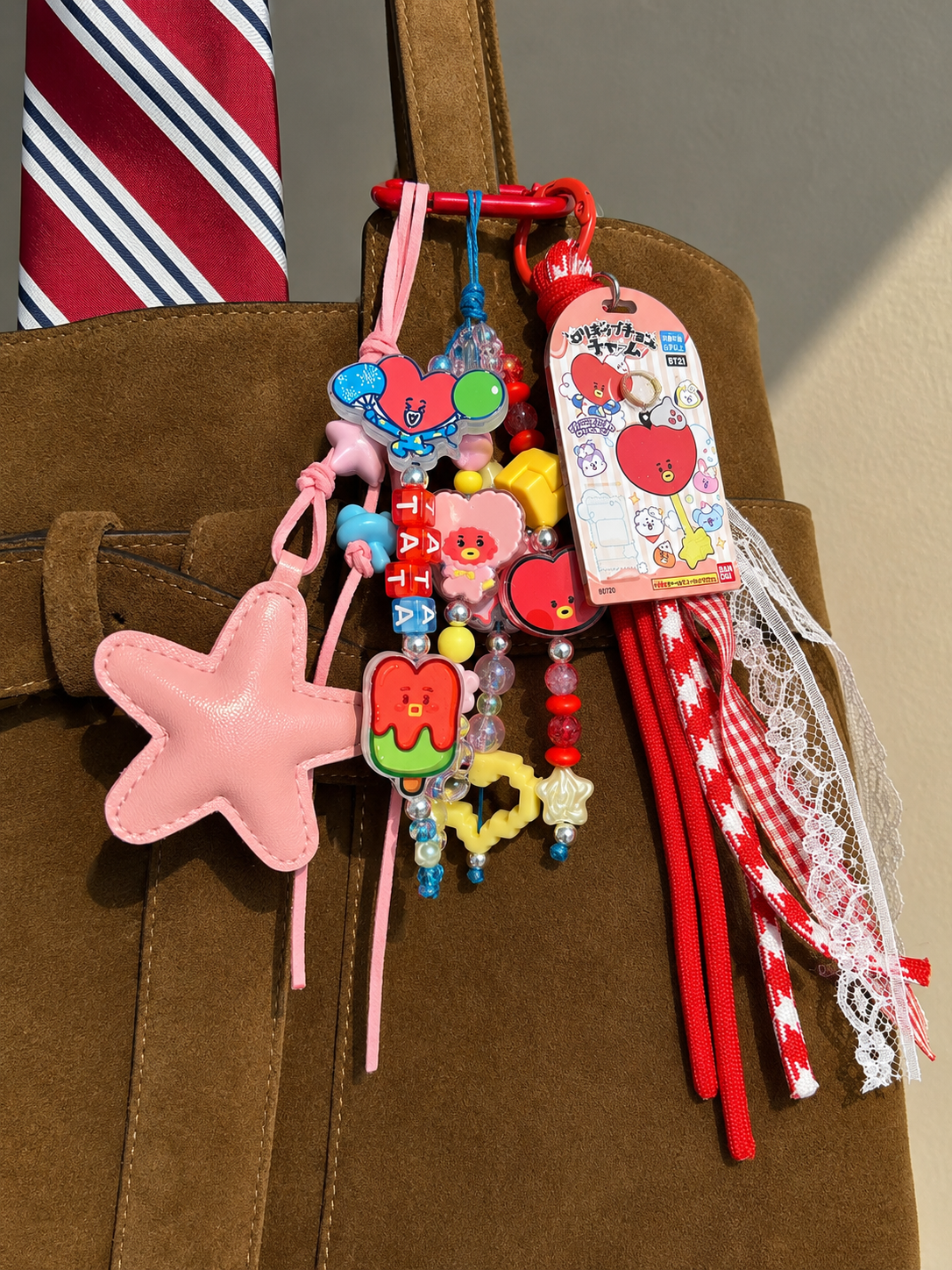 BTS-Inspired Beaded Bag Charm