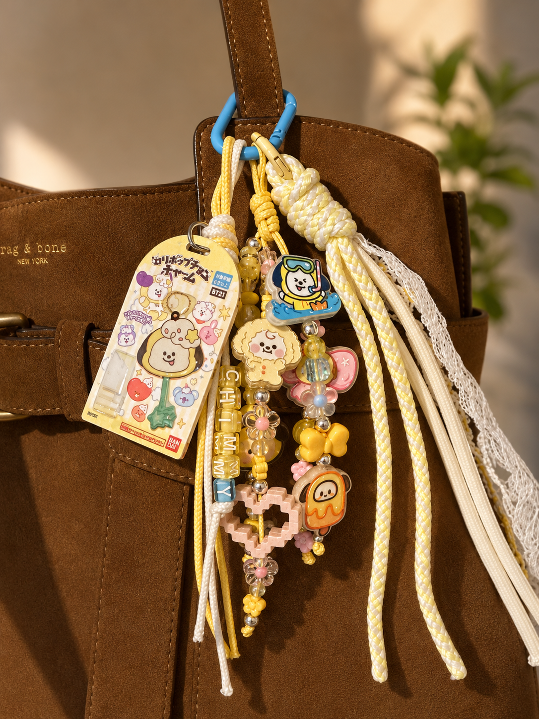 BTS-Inspired Beaded Bag Charm