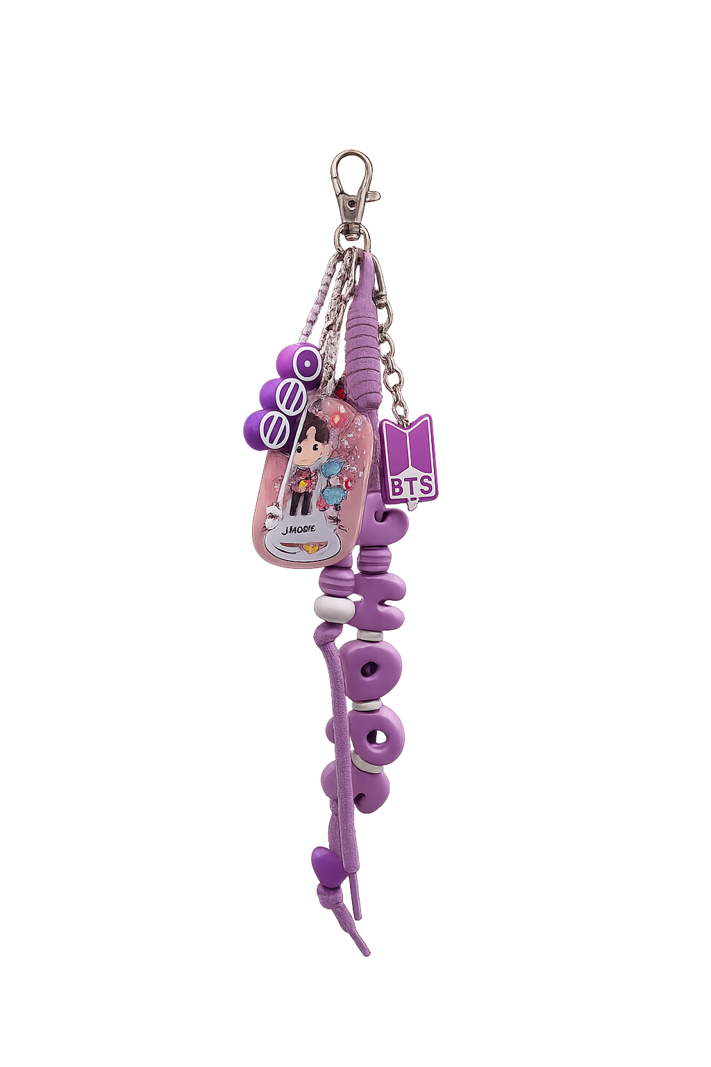 BTS-Inspired Purple Bag Charm