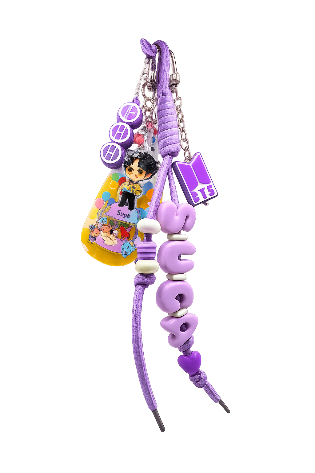 BTS-Inspired Purple Bag Charm
