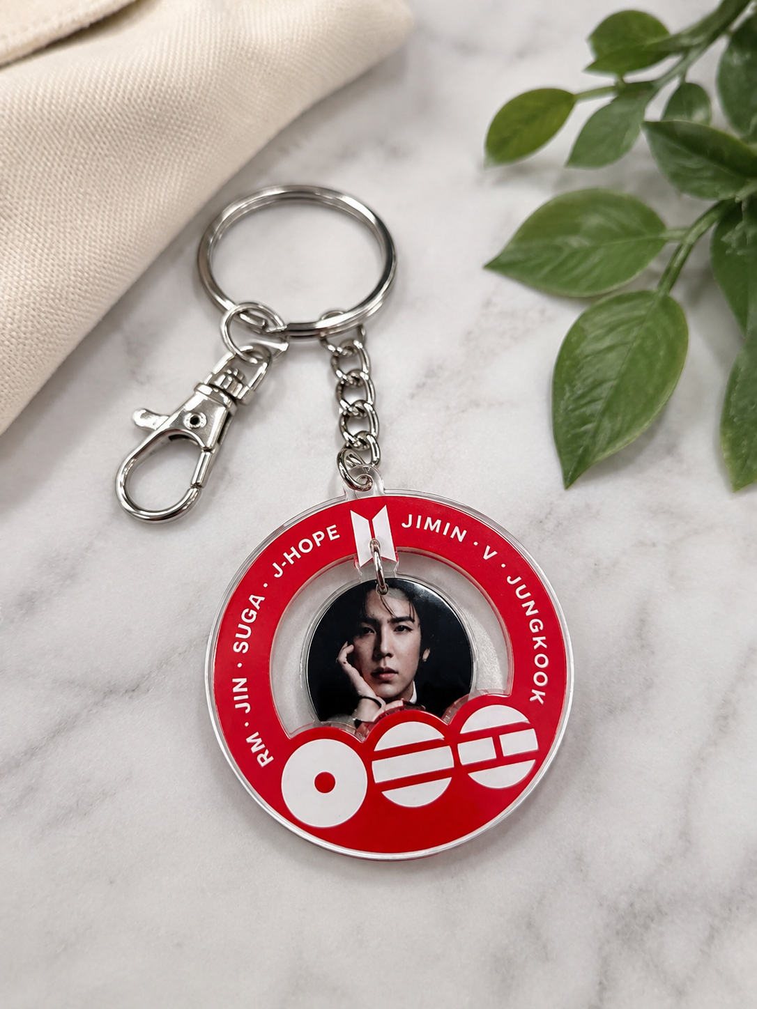 Customizable BTS-inspired keychain